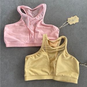 Ilo gear "Vicky" Black Mesh Halter Dance Crop Top bundle